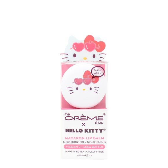 The Crème Shop | Sanrio Hello Kitty Macaron Lip Balm | Strawberry Milkshake