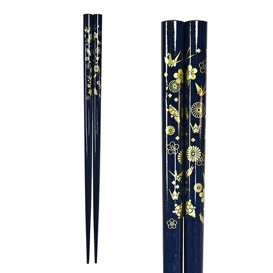 Chopsticks Wooden Origami Navy Blue