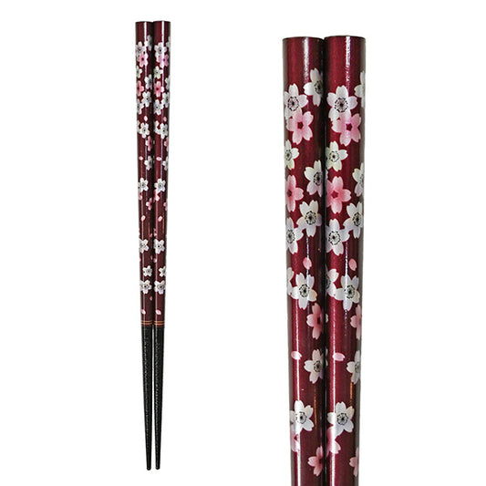 Chopsticks Wooden Sakura Red