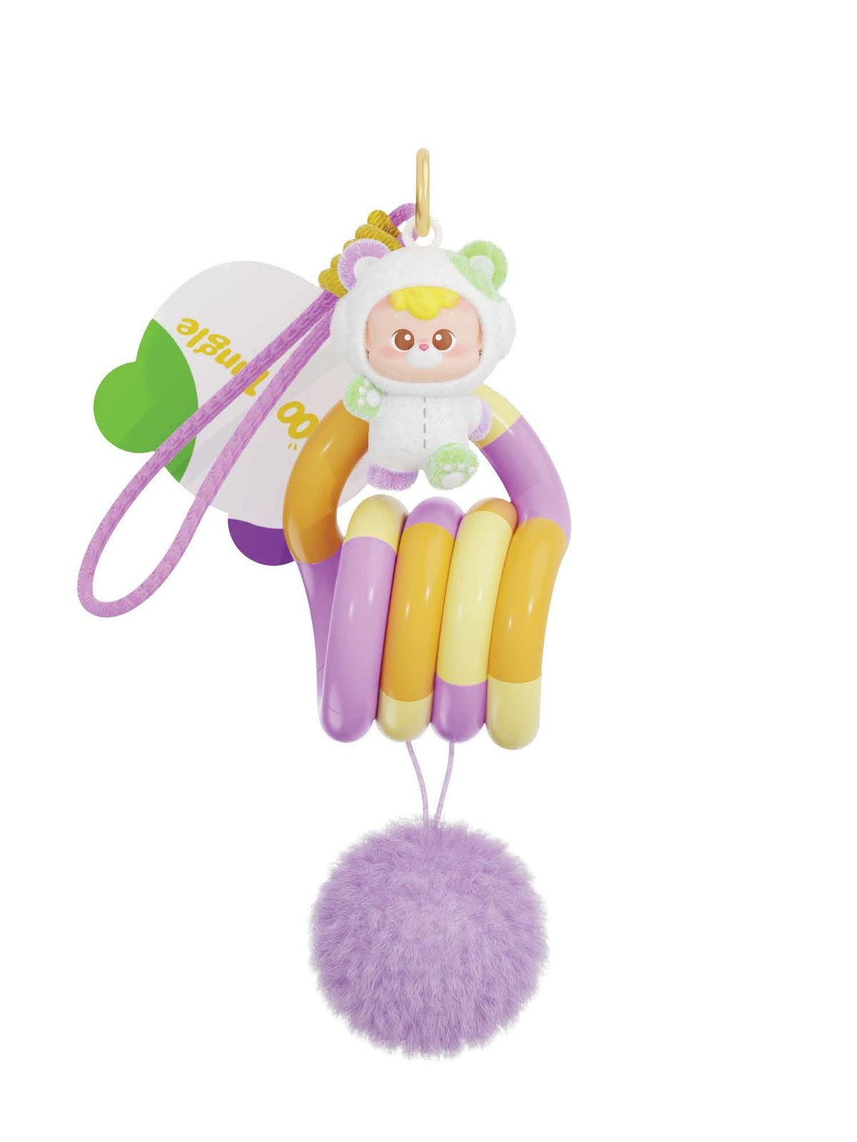 Tangle x HiddenWooo diudiu baby Abebe Bear Pendant Blind Box - bibi