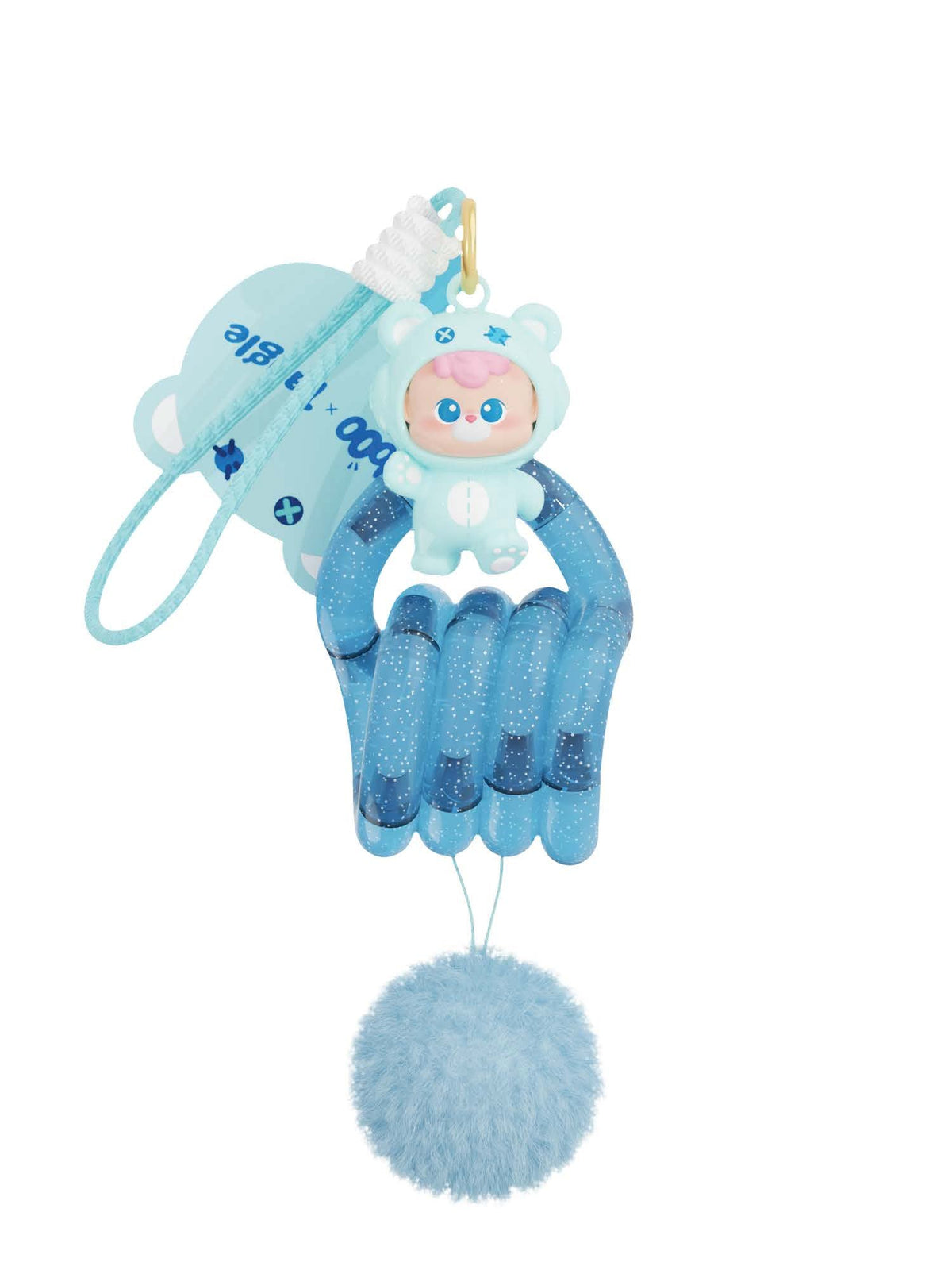 Tangle x HiddenWooo diudiu baby Abebe Bear Pendant Blind Box - bubble
