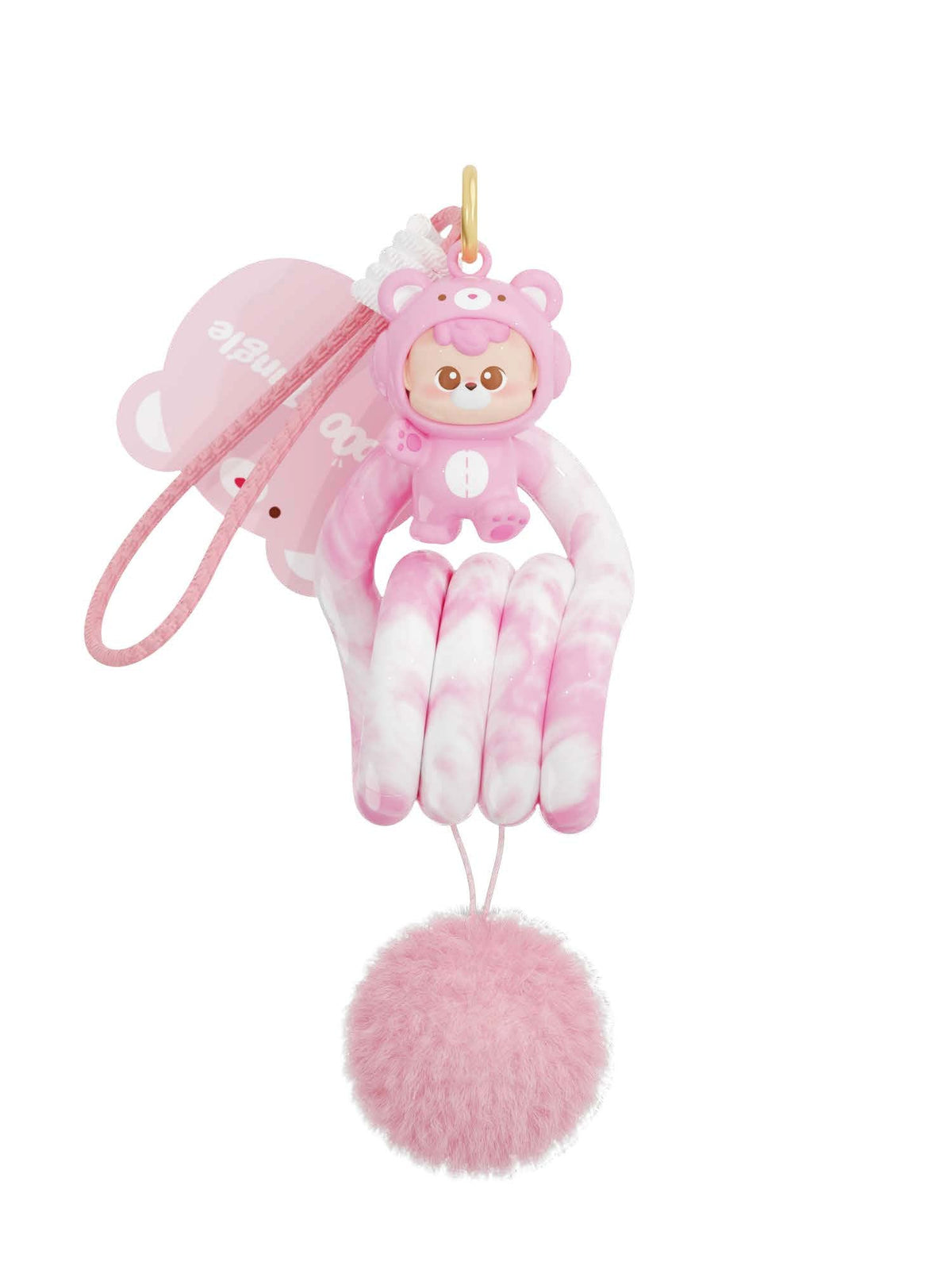 Tangle x HiddenWooo diudiu baby Abebe Bear Pendant Blind Box - candy