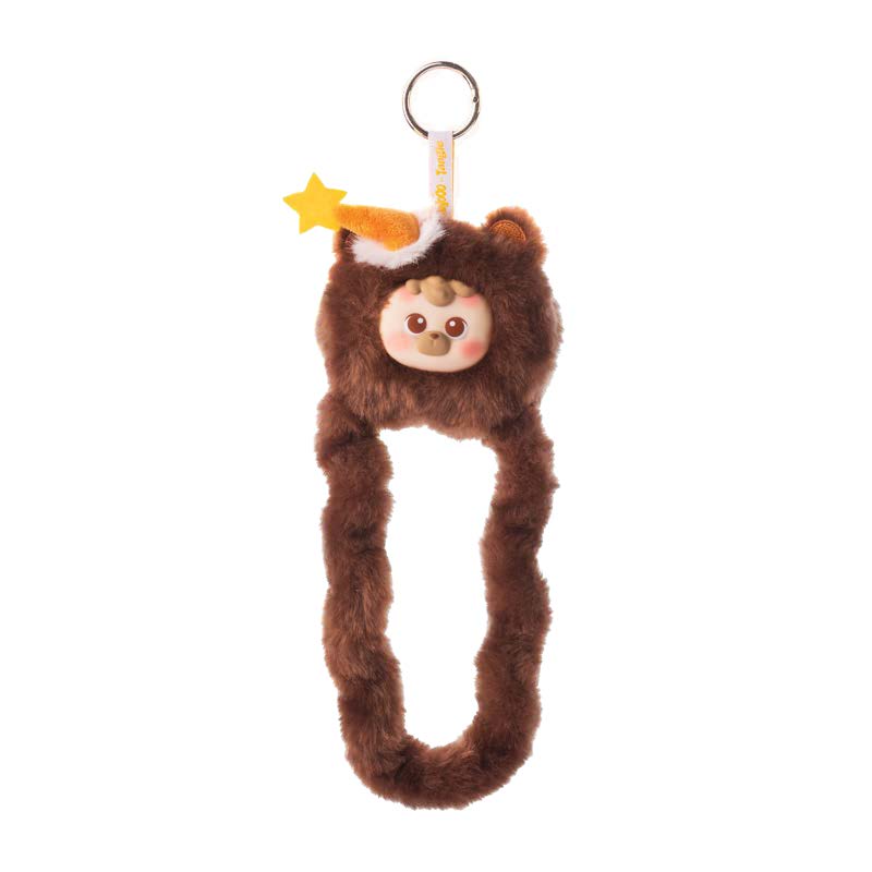 Tangle x HiddenWooo diudiu baby Mallow Bear Vinyl Plush Pendant - cocoa-brownie