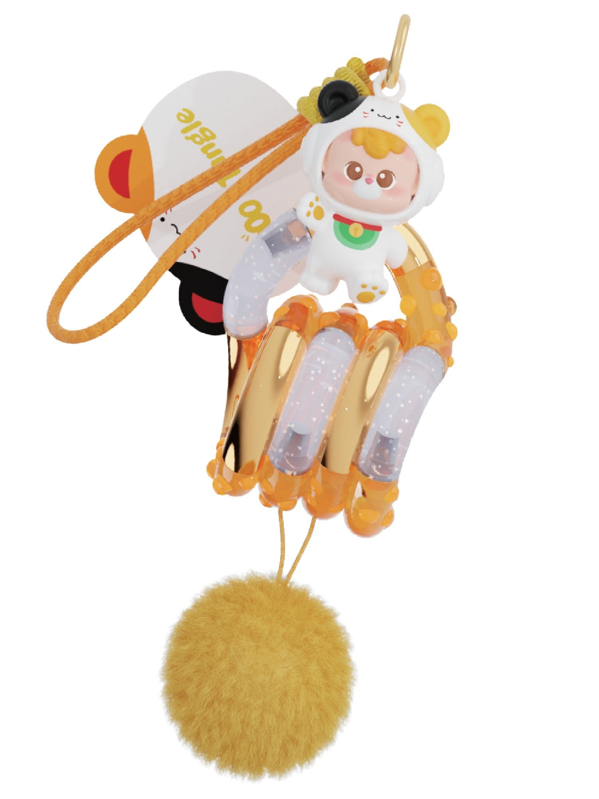 Tangle x HiddenWooo diudiu baby Abebe Bear Pendant Blind Box - lucky