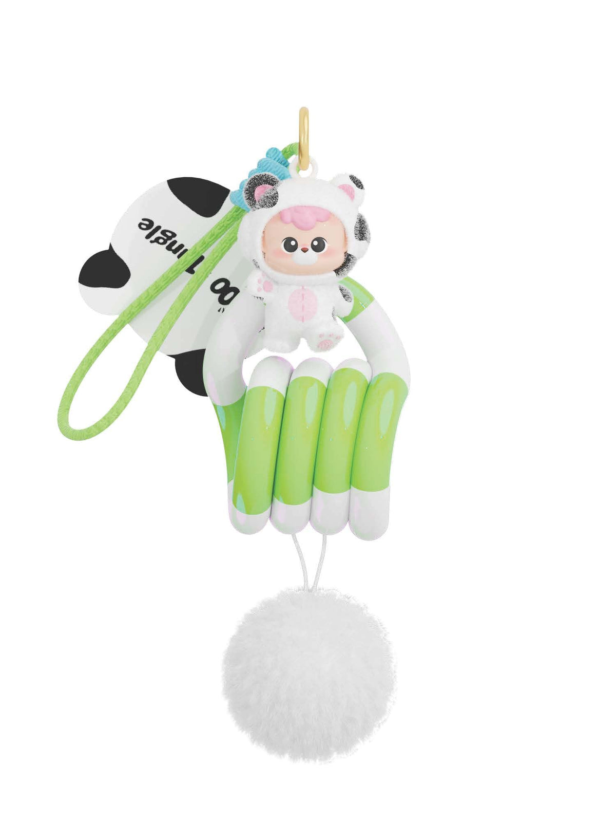 Tangle x HiddenWooo diudiu baby Abebe Bear Pendant Blind Box - moomoo
