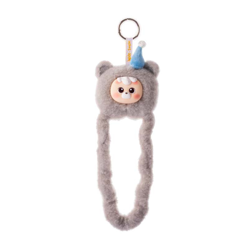 Tangle x HiddenWooo diudiu baby Mallow Bear Vinyl Plush Pendant - sesame-snow