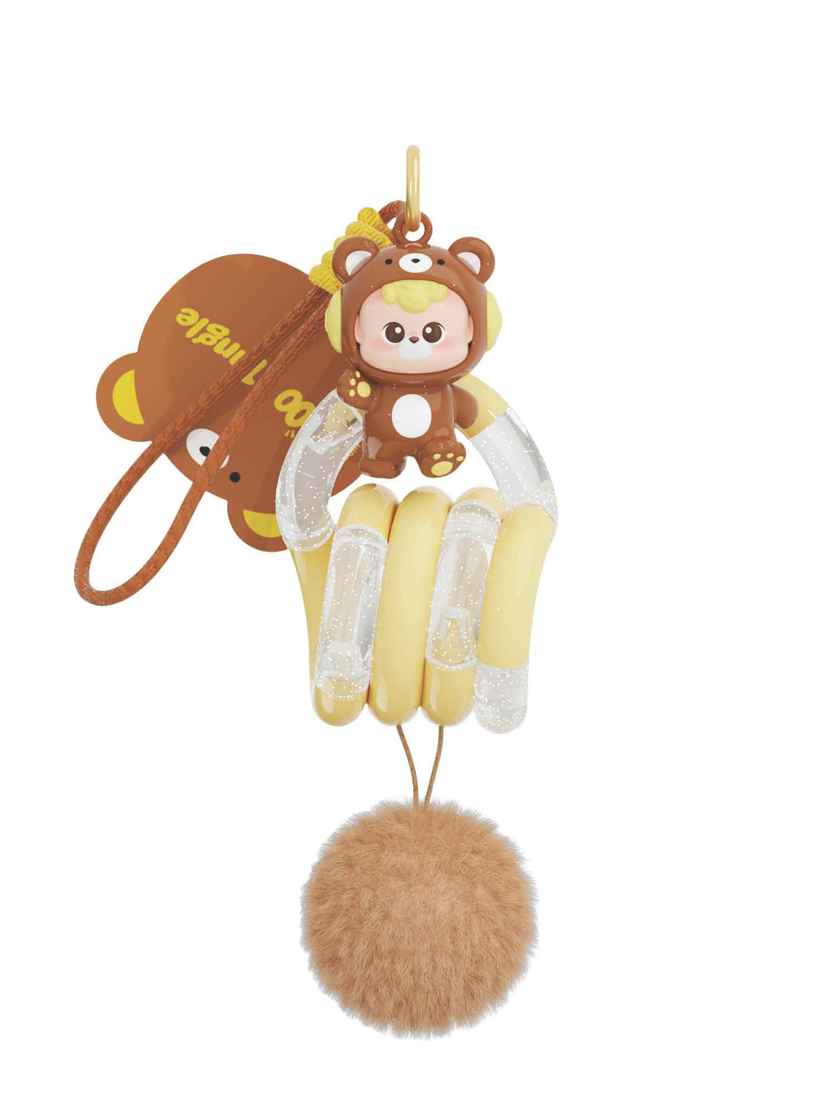 Tangle x HiddenWooo diudiu baby Abebe Bear Pendant Blind Box - cookie