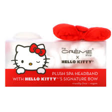 TCS SANRIO Hello Kitty Plush Spa Headband with Kitty Bow