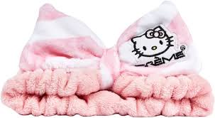 TCS SANRIO Hello Kitty Plush Spa Headband - Sweet Stripes