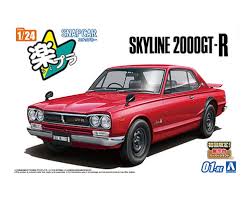Aoshima KPGC10 Skyline HT 2000GT-R 1970 Red