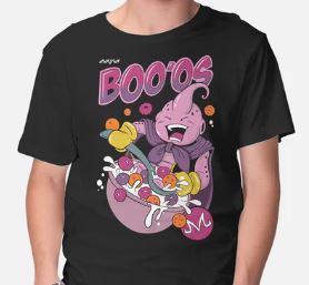 Majin Boo Cereal Bowl Black T-Shirt