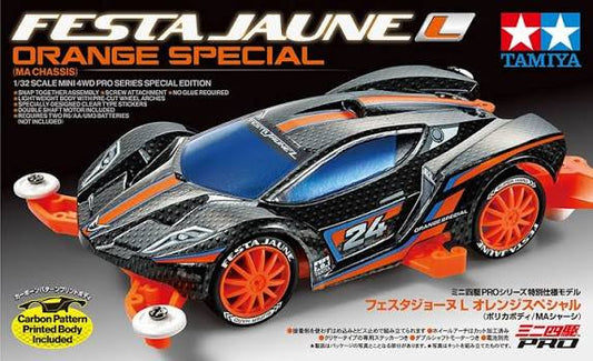Tamiya Racer Chassis Mini 4WD Kit | JR Festa Jaune L Orange MA Pro | 1/32