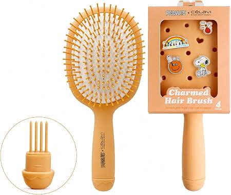 Celavi Peanuts Everyday Charm Hair Brush Orange