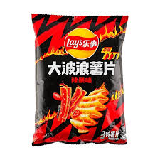 Lays Potato Chips - Wave Potato Chips Spicy Strips Flavor