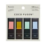 Kanmido Coco Fusen Sticky Notes | 4 Cases | 120 Sheets | 12 x 42mm