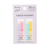 Kanmido Coco Fusen Sticky Notes | 2 Cases | 120 Sheets | 6 x 42mm | 4 Colors
