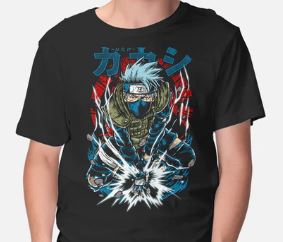 The Power Of Kakashi Black T-Shirt