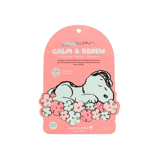 Celavi Peanuts Calm and Renew Face Mask 1pc (Chamomile & Retinol & Vitamin E)