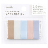 Kanmido Coco Fusen Card | 5 Colors | 105 Sheets | 11 x 32mm