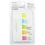 Kanmido Coco Fusen Card | 5 Colors | 105 Sheets | 11 x 32mm