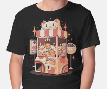 Cat Claw Machine Black T-Shirt