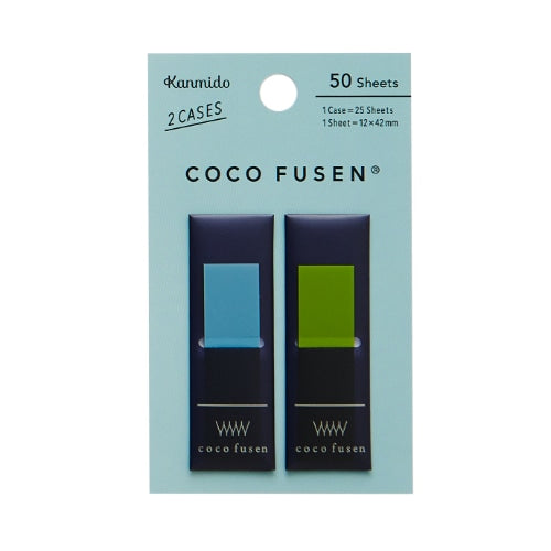 Kanmido Coco Fusen Sticky Notes | 2 Cases | 50 Sheets | 12 x 42mm