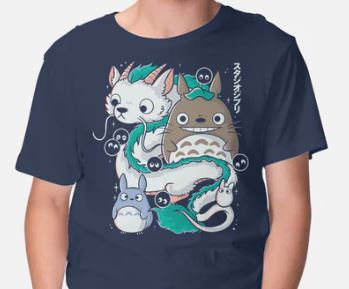 Totoro And Friends Navy T-Shirt