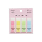 Kanmido Coco Fusen Sticky Notes | 4 Cases | 120 Sheets | 12 x 42mm