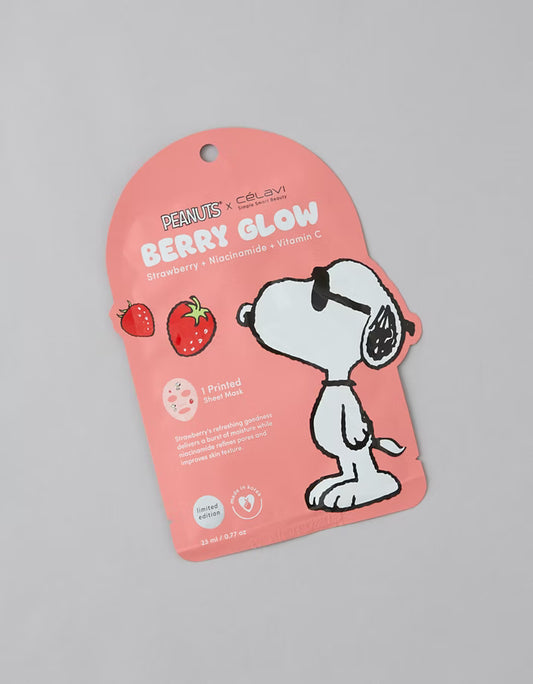 Celavi Peanuts Berry Glow Face Mask 1pc