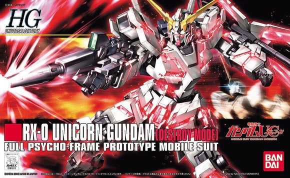 Gundam RX-0 Unicorn Gundam Destroy Mode Full Pshycho-Frame HG 100