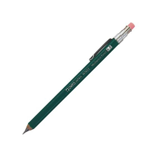 Ohto Mechanical Pencil | Wood | Green | 0.5mm | WN02-SP5-GN