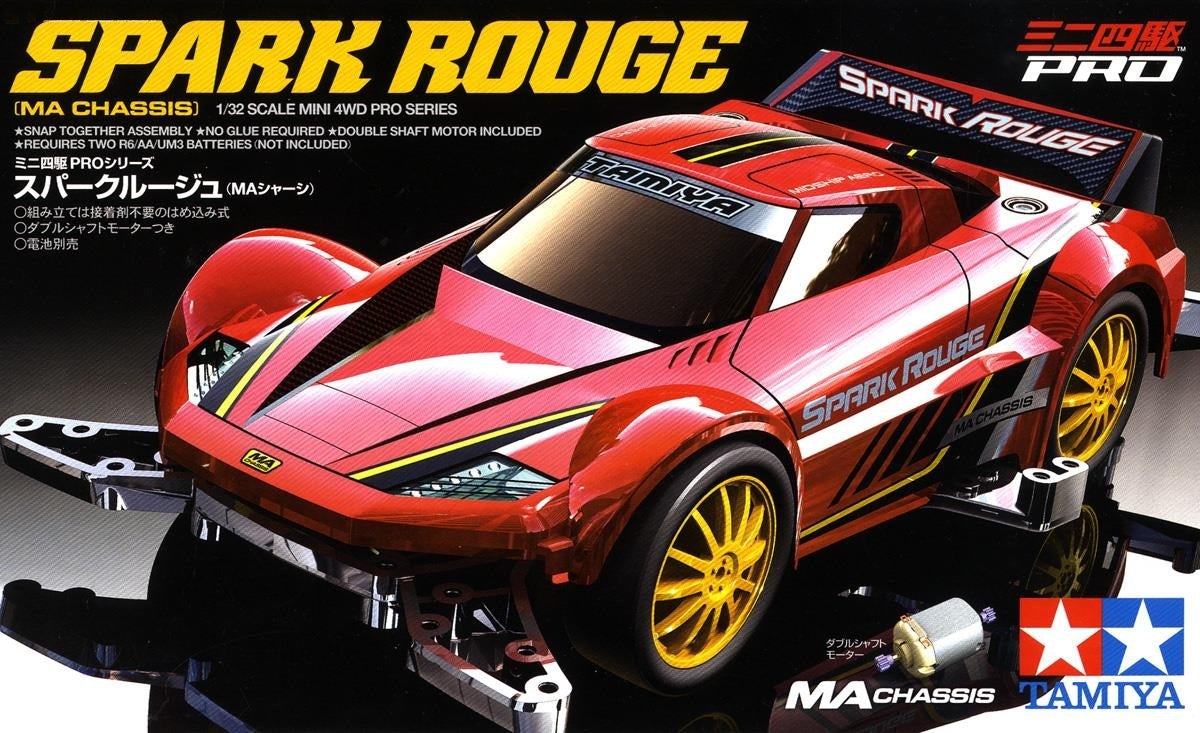 Tamiya Racer Chassis Mini 4WD Kit | JR Spark Rouge MA | 1/32