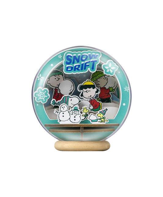 Puremind | 2402 Wooden  Crystal Ball | Snoopy | Snowman Season