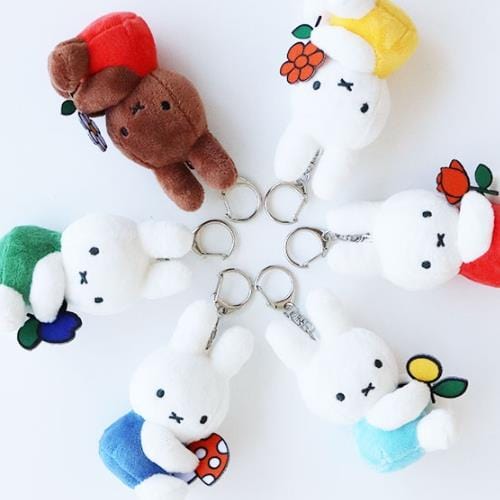 Miffy & Friends with Flower Plush Key Chain