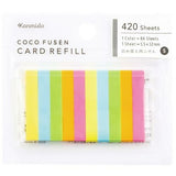 Kanmido Coco Fusen Card | 5 Colors | 105 Sheets | 11 x 32mm