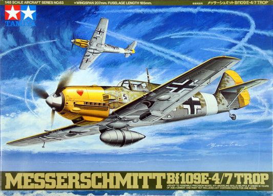 Tamiya 1/48 Messerschmitt Bf109E-4/7 Tropical Model Kit
