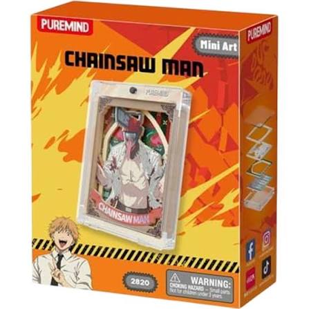 Puremind Toys | Wooden Magnet Mini Art | Chainsaw Man | Blind Box