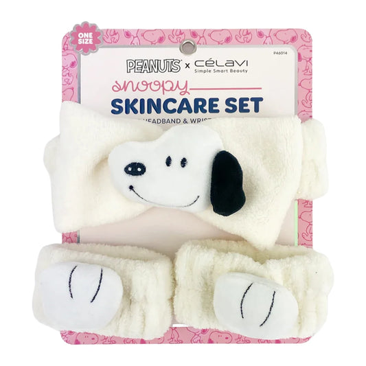 Celavi Peanuts White Spa Headband with Wristbands