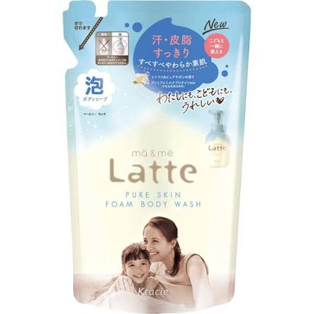 Kracie Ma&Me Latte Pure Skin Foaming Body Soap Refill