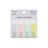 Kanmido Coco Fusen Sticky Notes | 4 Cases | 120 Sheets | 12 x 42mm