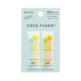 Kanmido Coco Fusen Sticky Notes | 2 Cases | 120 Sheets | 6 x 42mm | 4 Colors