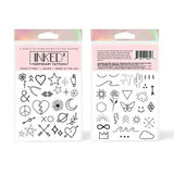 INKED Temporary Tattoo 2 Sheets Pack