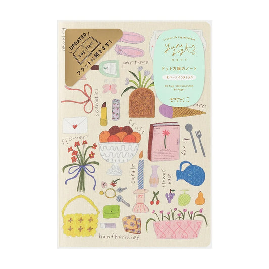 Midori Yuru Log Notebook | B6 | Dot Grid | 5mm | 80 Pages | My Life