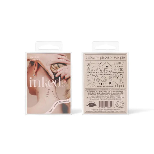 INKED Zodiac Collection Temporary Tattoo Pack