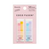 Kanmido Coco Fusen Sticky Notes | 2 Cases | 120 Sheets | 6 x 42mm | 4 Colors