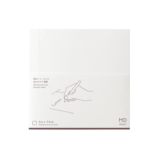 Midori Notebook Cotton | A5 | Square | Blank | 88 Sheets