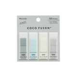 Kanmido Coco Fusen Sticky Notes | 4 Cases | 120 Sheets | 12 x 42mm