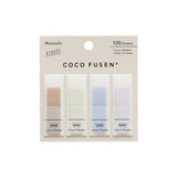 Kanmido Coco Fusen Sticky Notes | 4 Cases | 120 Sheets | 12 x 42mm
