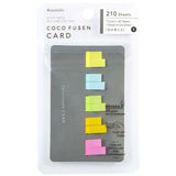 Kanmido Coco Fusen Card | 5 Colors | 105 Sheets | 11 x 32mm