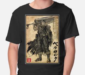 Berserk Guts Swordsman Black T-Shirt